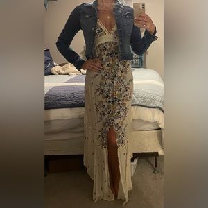 Free People Maxi dress with front slit size small